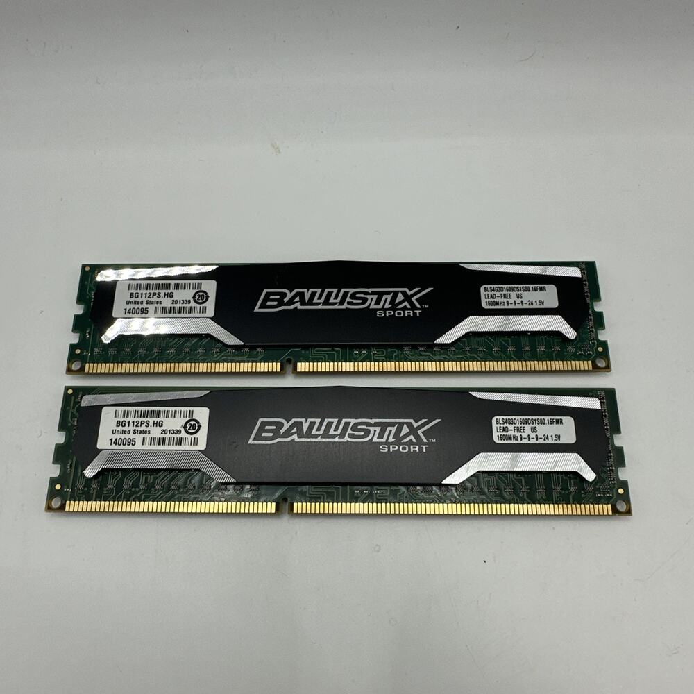Crucial Ballistix 8GB (2x4GB) 1600 MHz 12800 DDR3 (BLS4G3D1609DS1S00) 9-9-24
